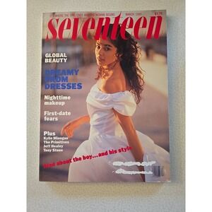 Seventeen magazine March 1989, Kylie Minogue, Jeff Healey, Tony‎ Stone
